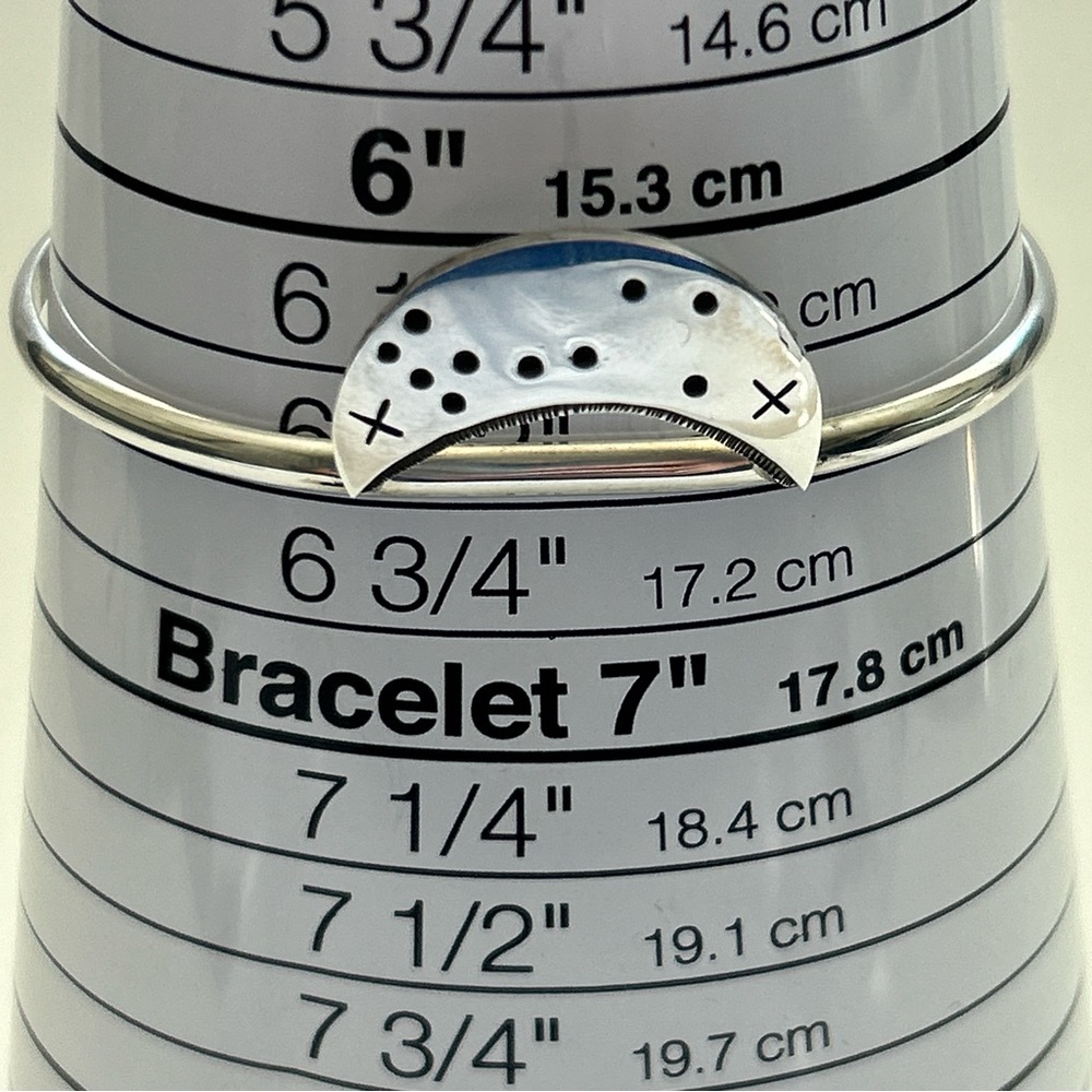 Signed Duane Tawahongva Hopi Sterling Silver Moon Stars Cuff Bracelet - Picture 12 of 12